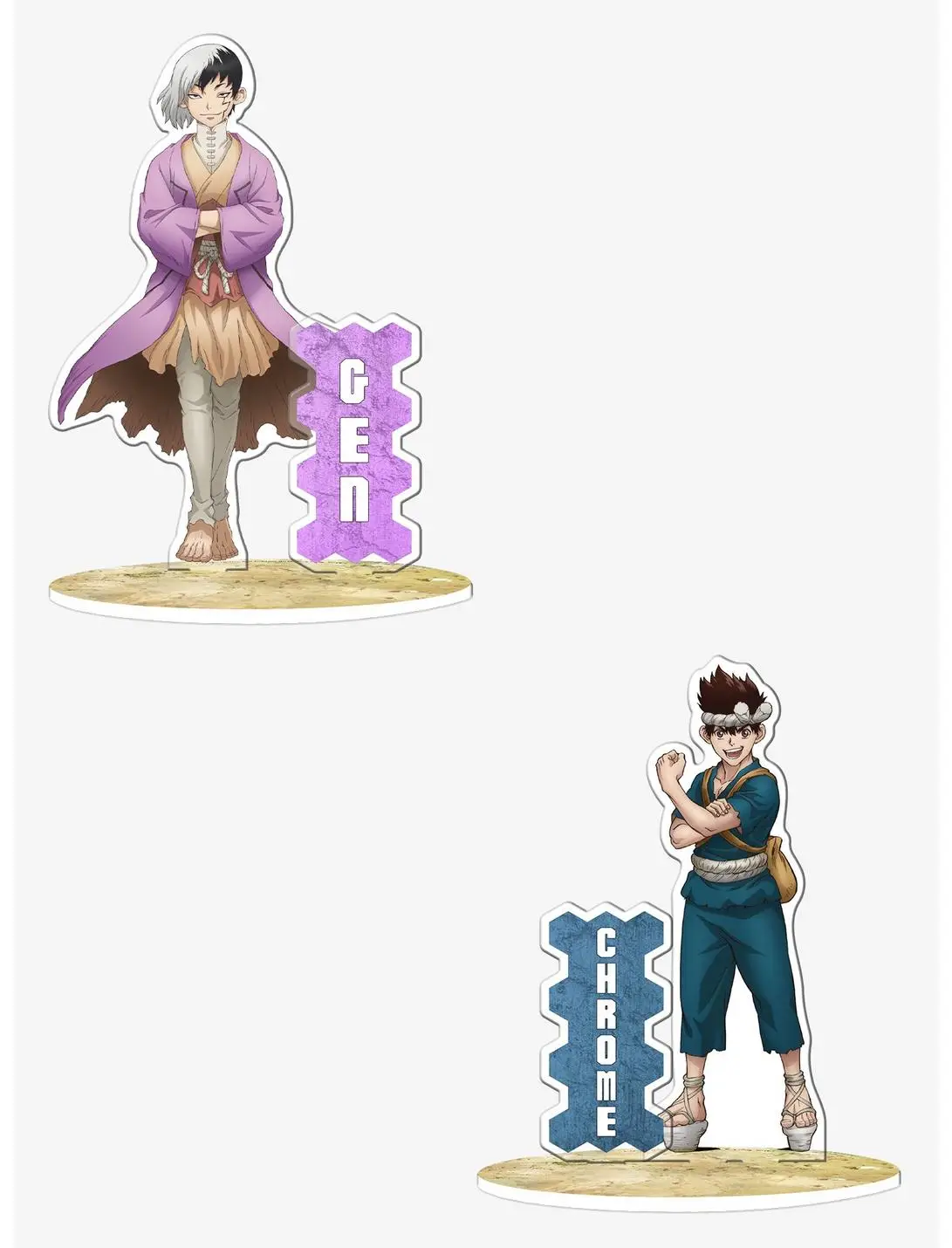 Dr. Stone Gen and Chrome Acryl Set