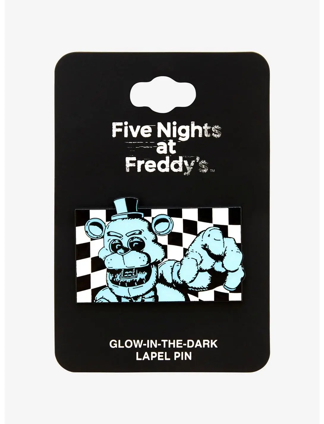 Five Nights at Freddy's Checkerboard Glow-in-the-Dark Enamel Pin