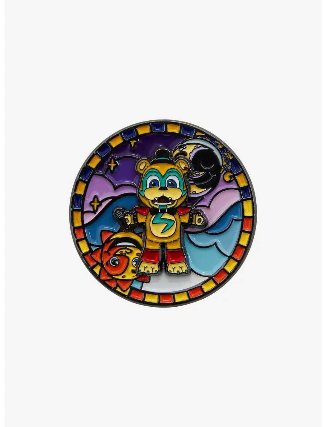 Five Nights at Freddy's: Security Breach Glamrock Freddy Spinning Enamel Pin - BoxLunch Exclusive