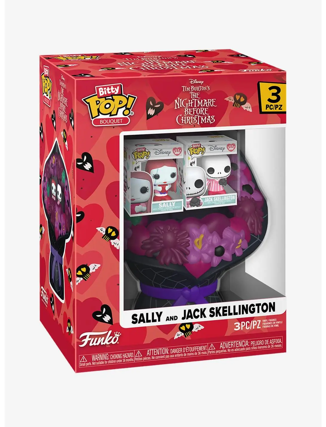Funko Bitty Pop! Bouquet Disney The Nightmare Before Christmas Jack & Sally Vinyl Figure Set