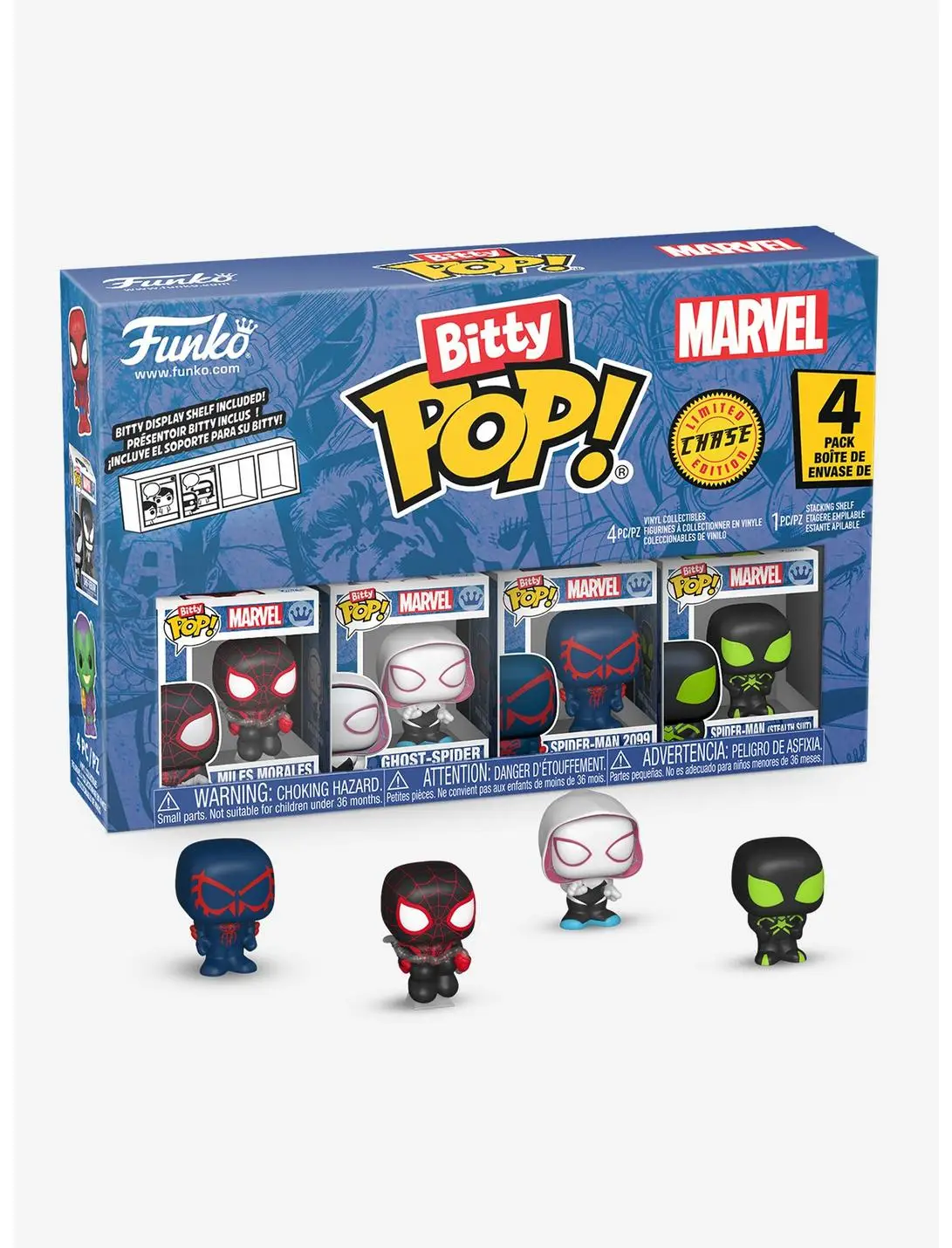 Funko Bitty Pop! Marvel Spider-Man Miles Morales & Friends Mini Vinyl Figure Set