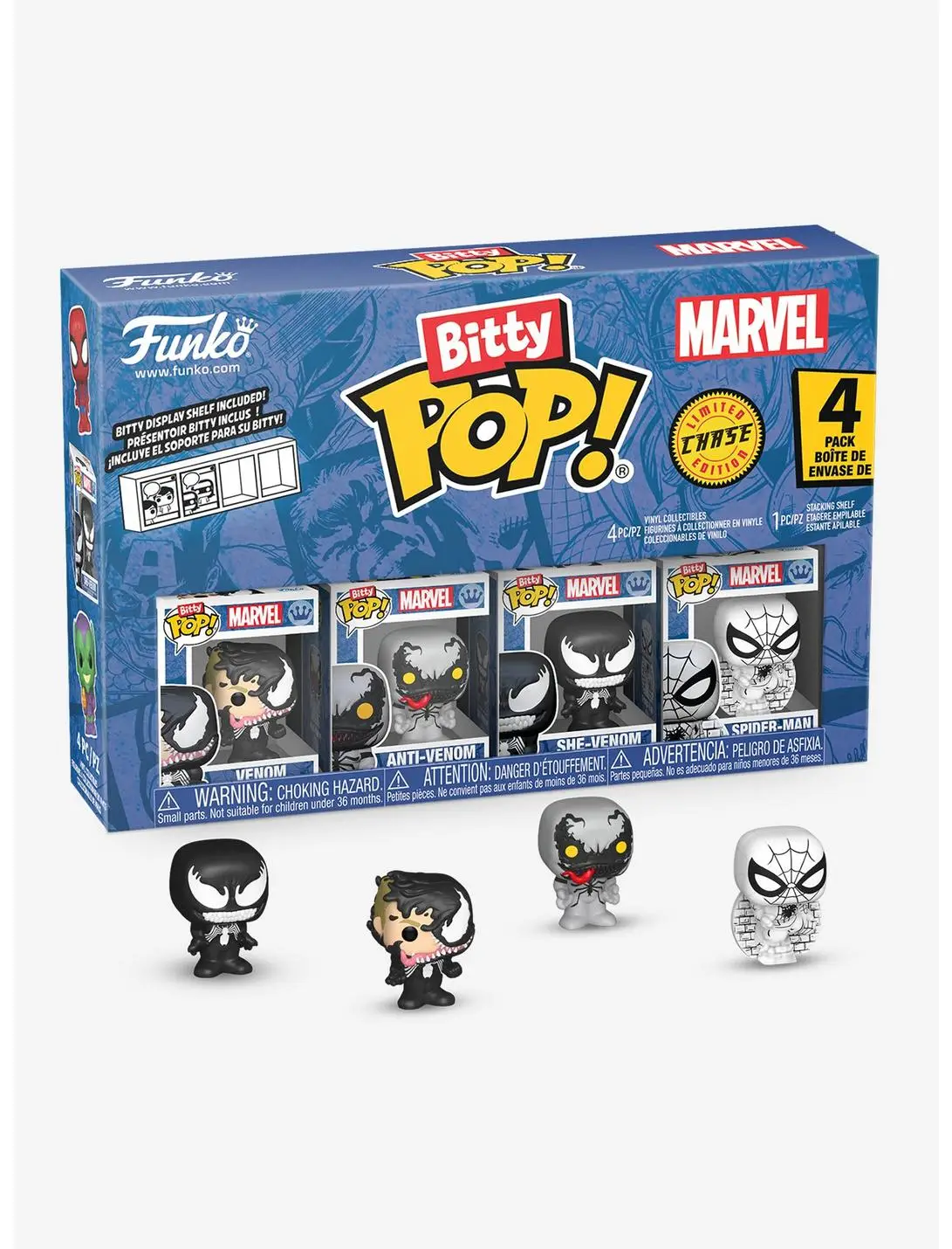 Funko Bitty Pop! Marvel Spider-Man Venom & Friends Mini Vinyl Figure Set