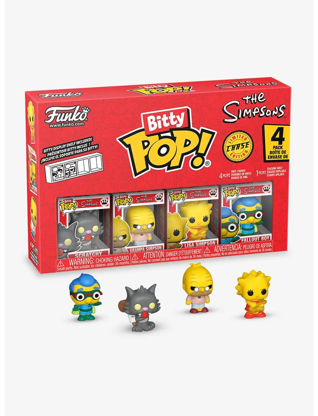 Funko Bitty Pop! The Simpsons Scratchy & Friends Mini Vinyl Figure Set
