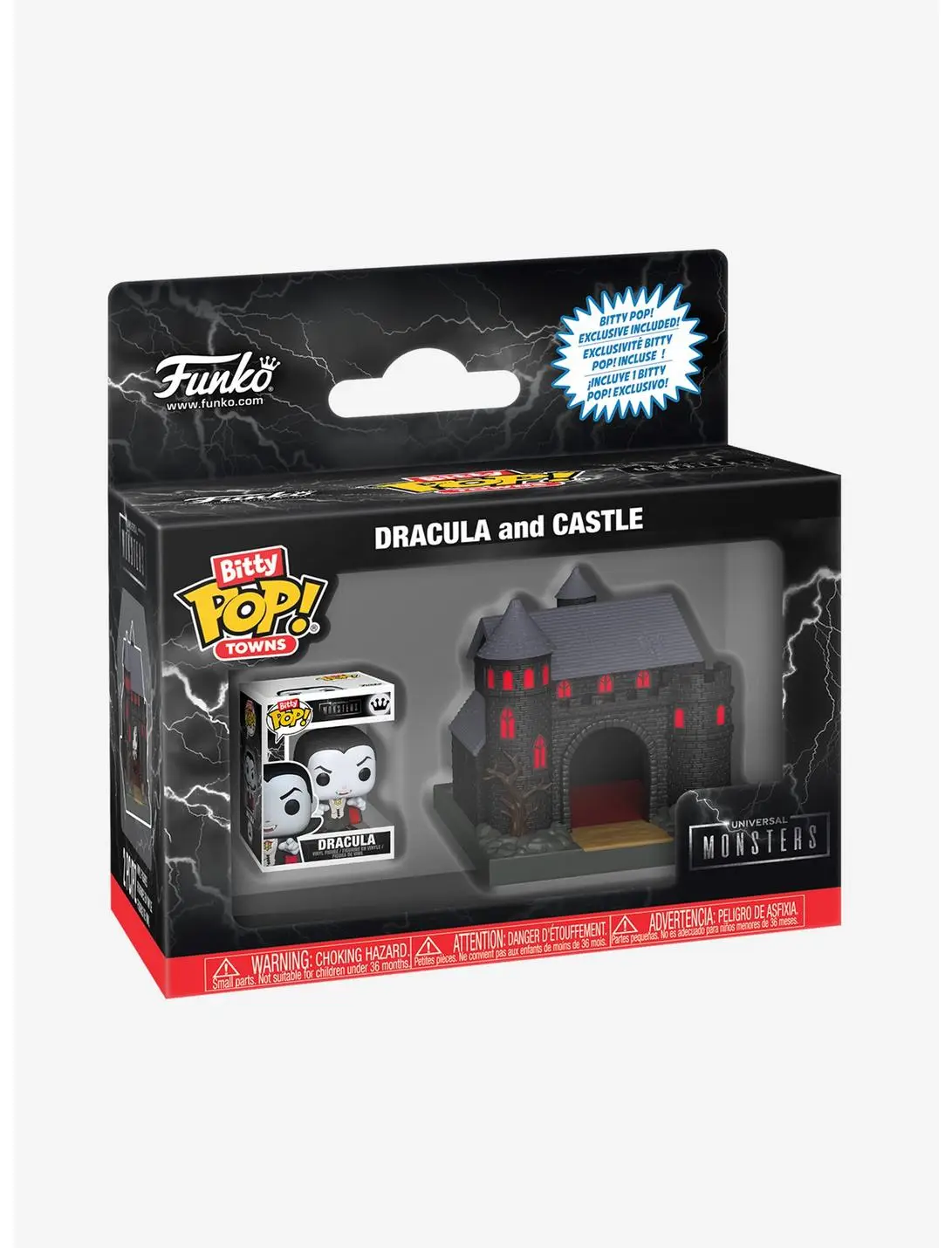 Funko Bitty Pop! Towns Dracula and Castle Vinyl Figure Set