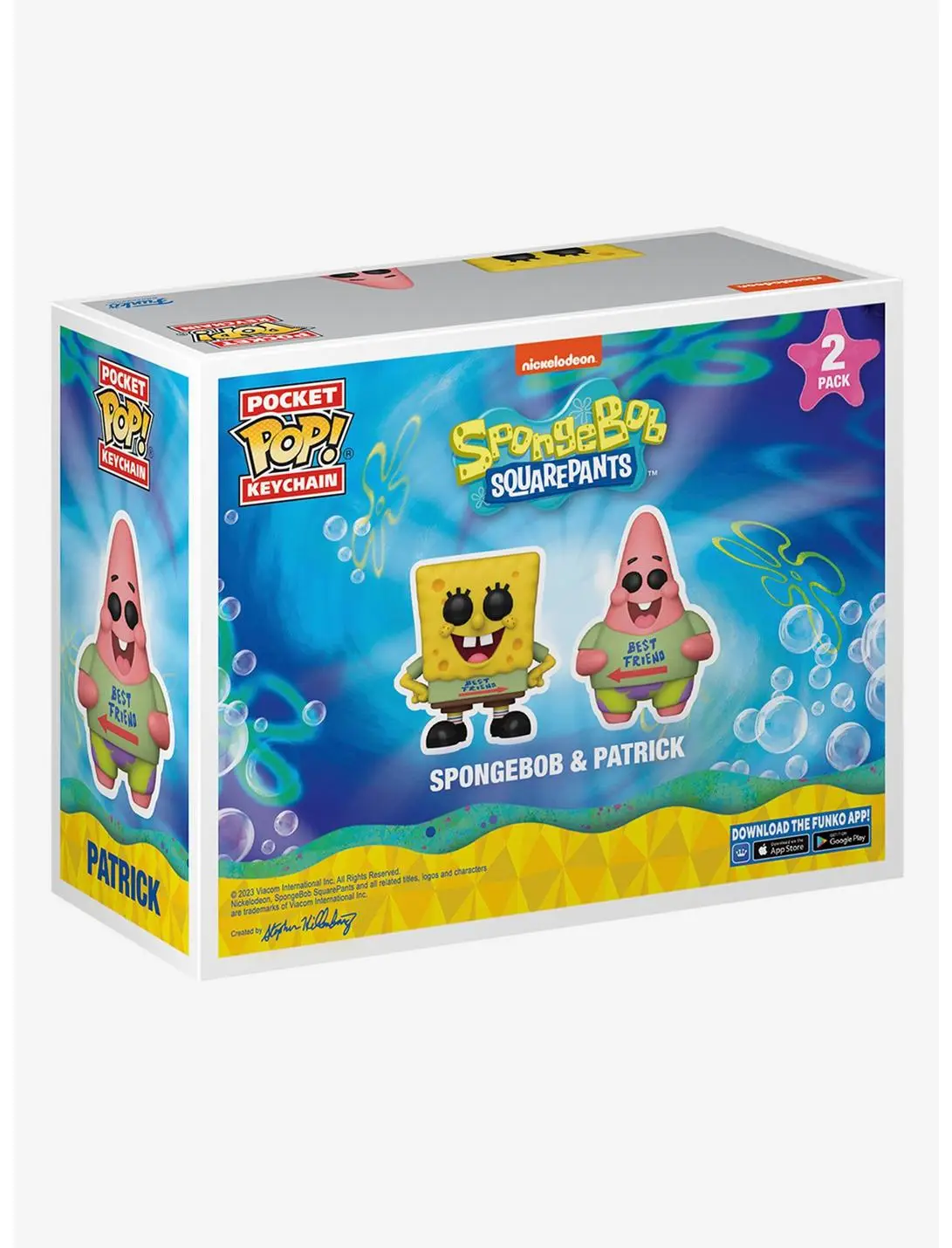 Funko Pocket Pop! SpongeBob SquarePants Patrick & SpongeBob Best Friends Vinyl Keychain Set - BoxLunch Exclusive