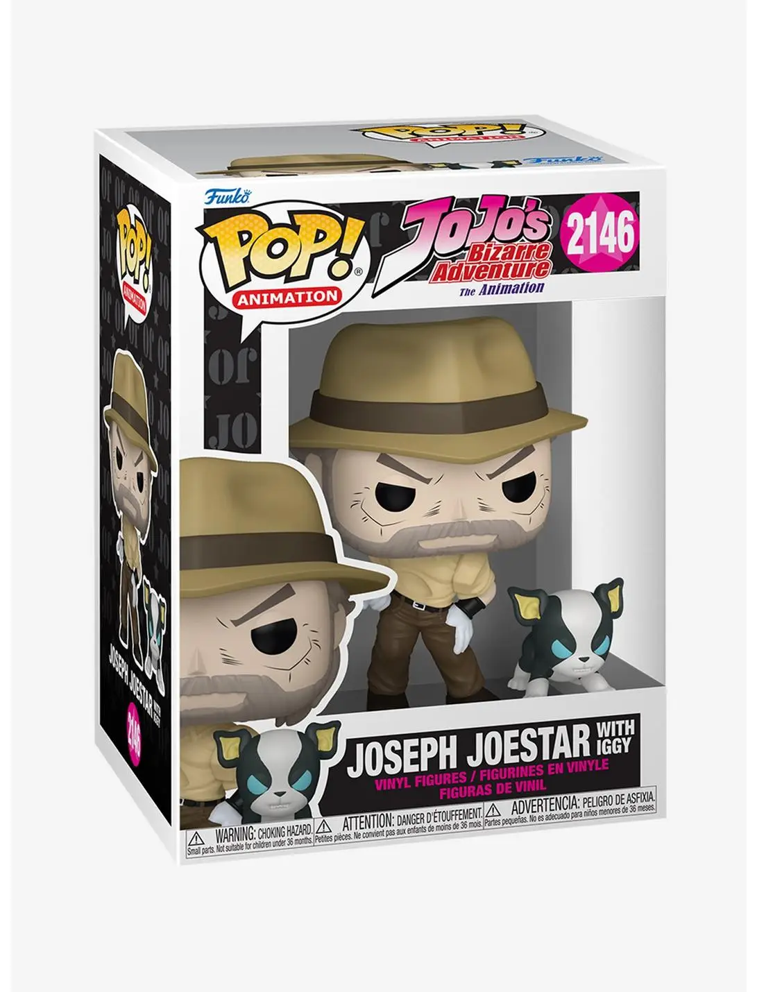 Funko Pop! Animation JoJo's Bizarre Adventure Joseph Joestar and Iggy Vinyl Figure