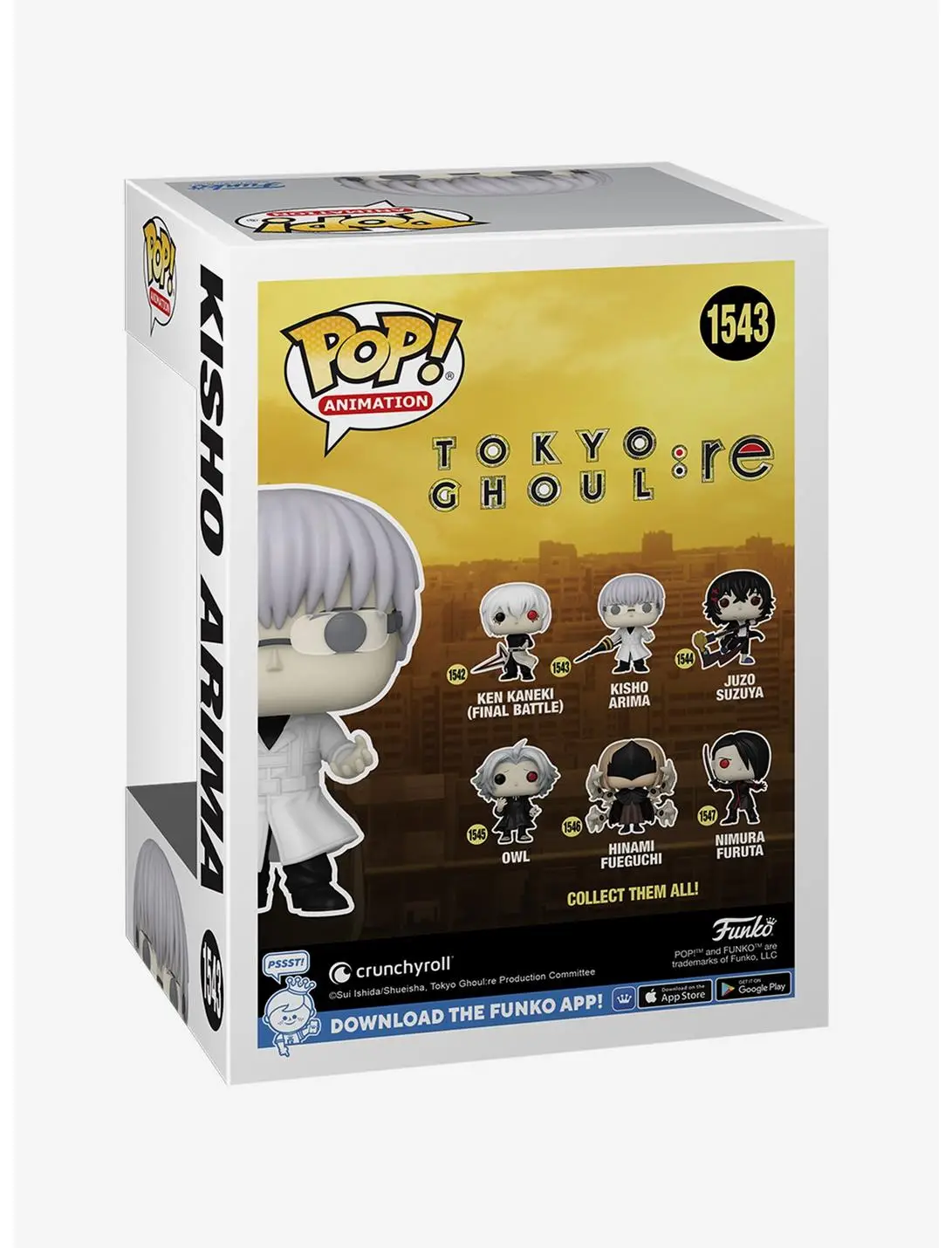Funko Pop! Animation Tokyo Ghoul:re Kisho Arima Vinyl Figure