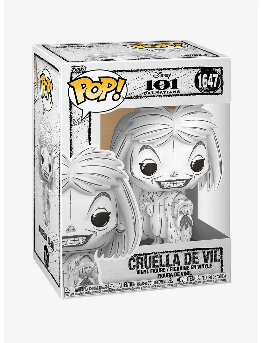 Funko Pop! Disney 101 Dalmatians Cruella De Vil Sketched Vinyl Figure