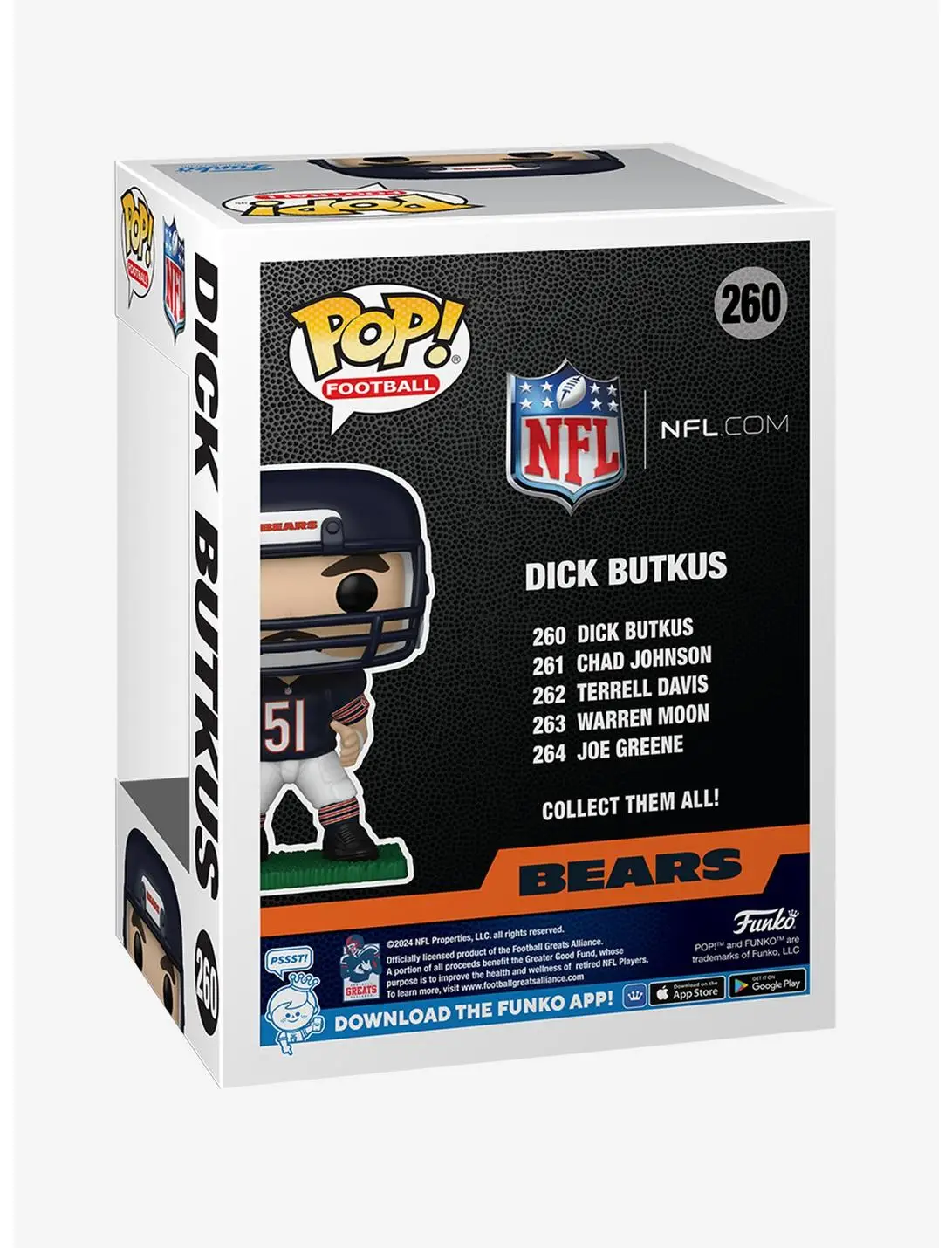 Funko Pop! Football NFL Chicago Bears Dick Butkus Vinyl Figure