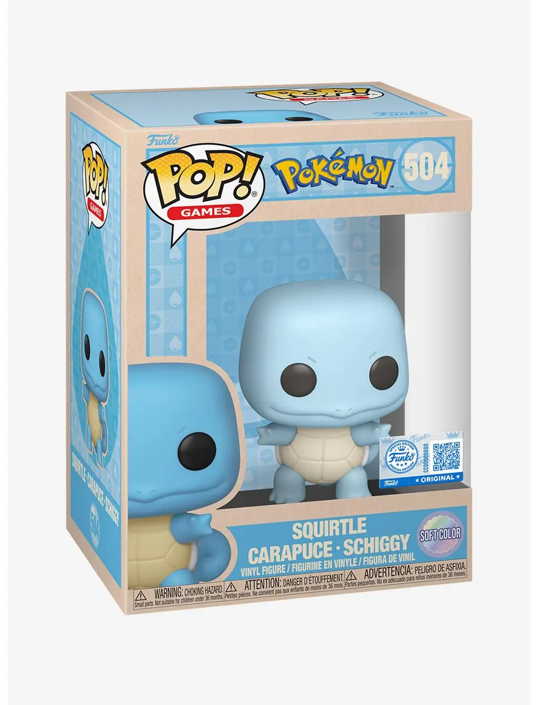 Funko Pop! Games Pokémon Squirtle Soft Color Vinyl Figure - BoxLunch Exclusive