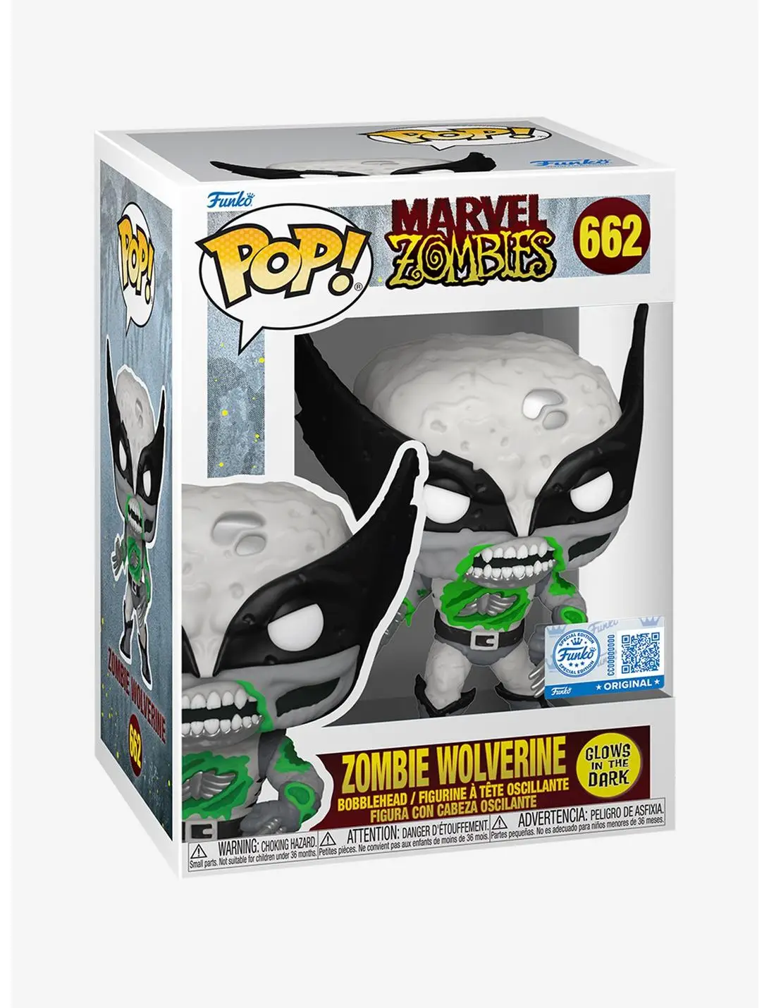 Funko Pop! Marvel Zombies Zombie Wolverine Glow-In-The-Dark Vinyl Bobblehead - BoxLunch Exclusive