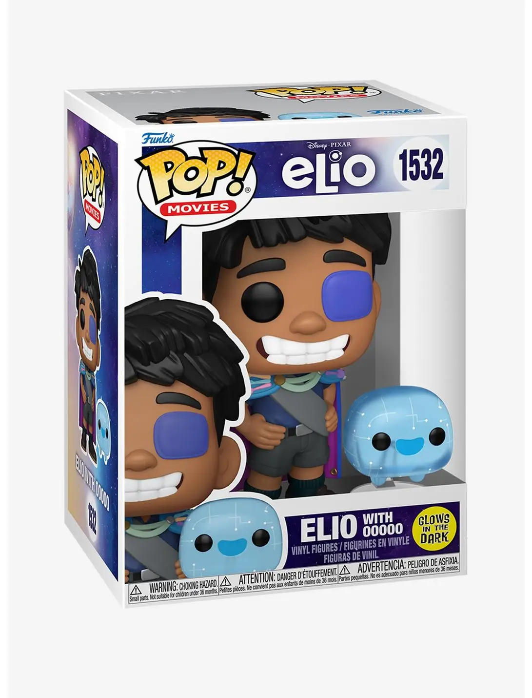 Funko Pop! Movies Disney Pixar Elio with Ooooo Glow-in-the-Dark Vinyl Figure