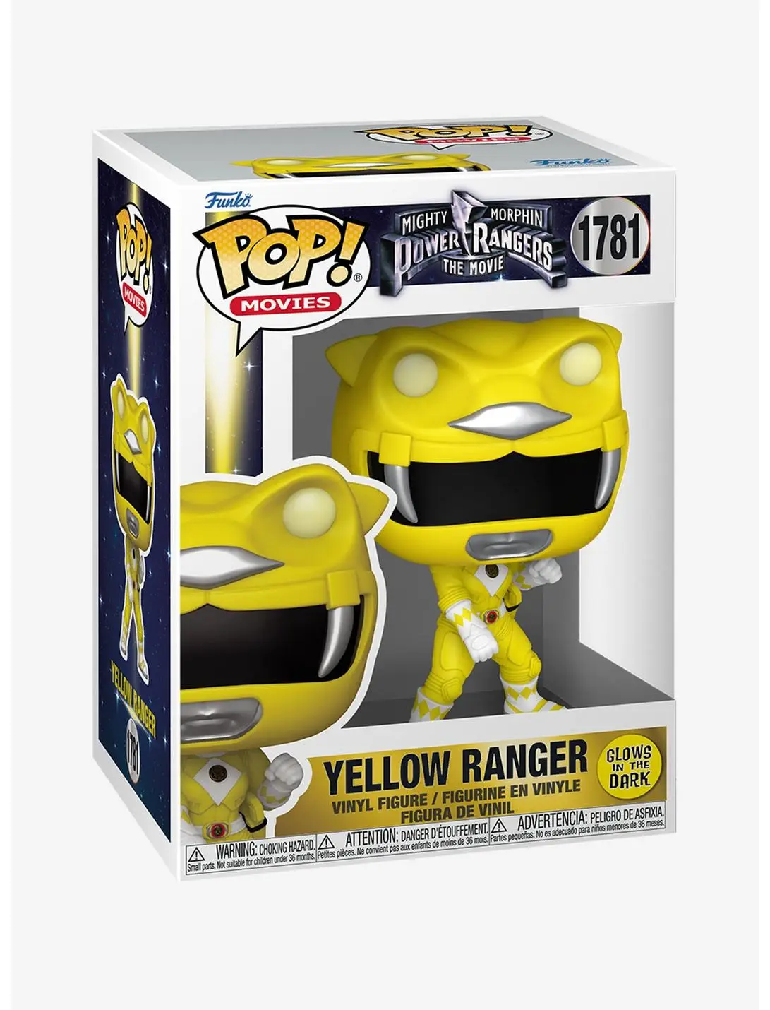 Funko Pop! Movies Mighty Morphin Power Rangers: The Movie Yellow Ranger Glow-in-the-Dark Vinyl Figure
