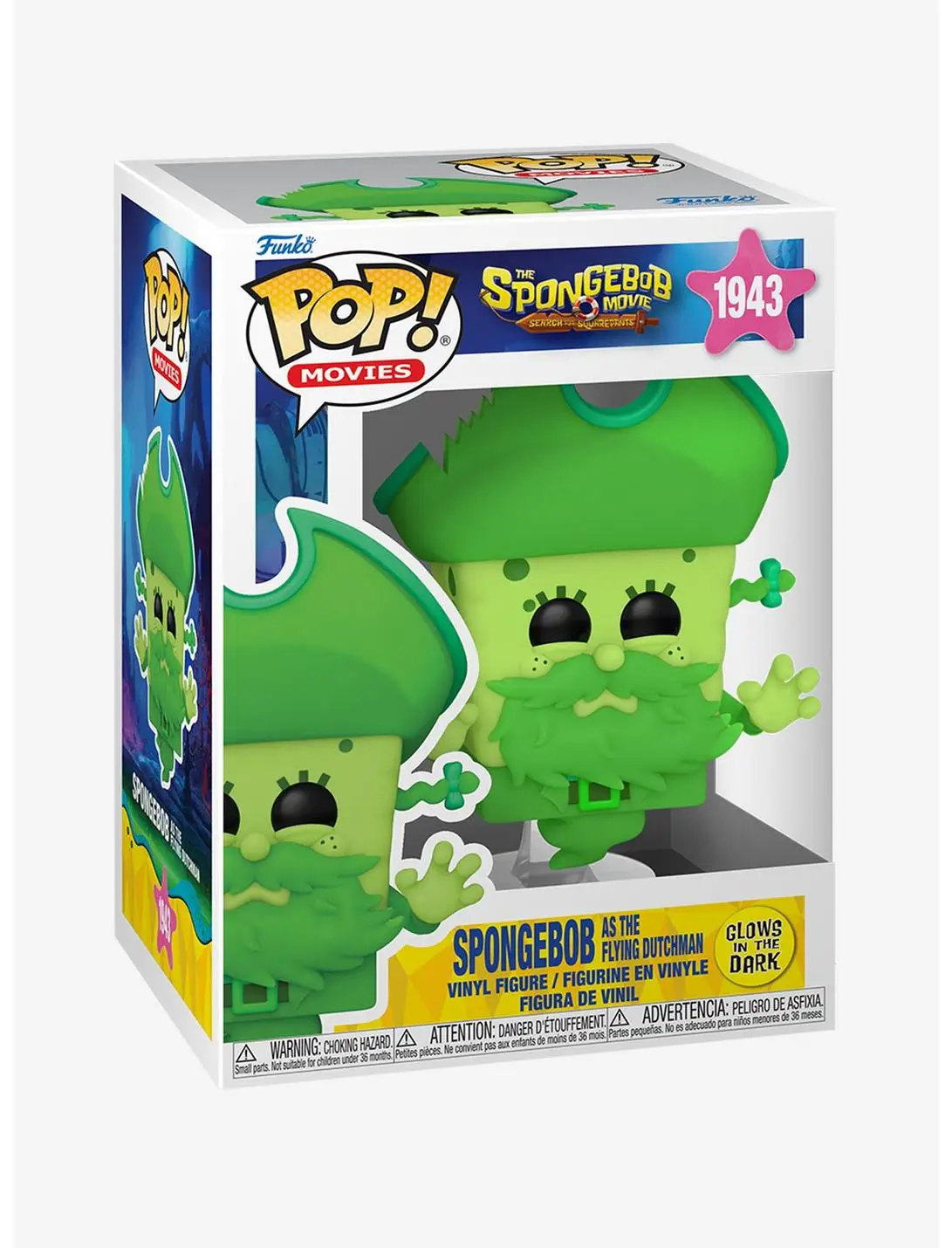 Funko Pop! Movies The SpongeBob Movie: Search for SquarePants SpongeBob SquarePants as the Flying Dutchman Glow-in-the-Dark Vinyl Figure