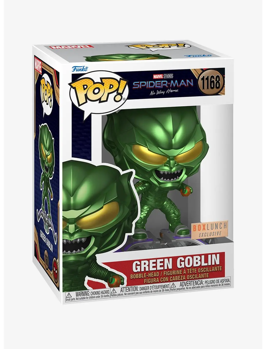 Funko Pop! Spider-Man: No Way Home Green Goblin (Metallic) Vinyl Bobble-Head - BoxLunch Exclusive