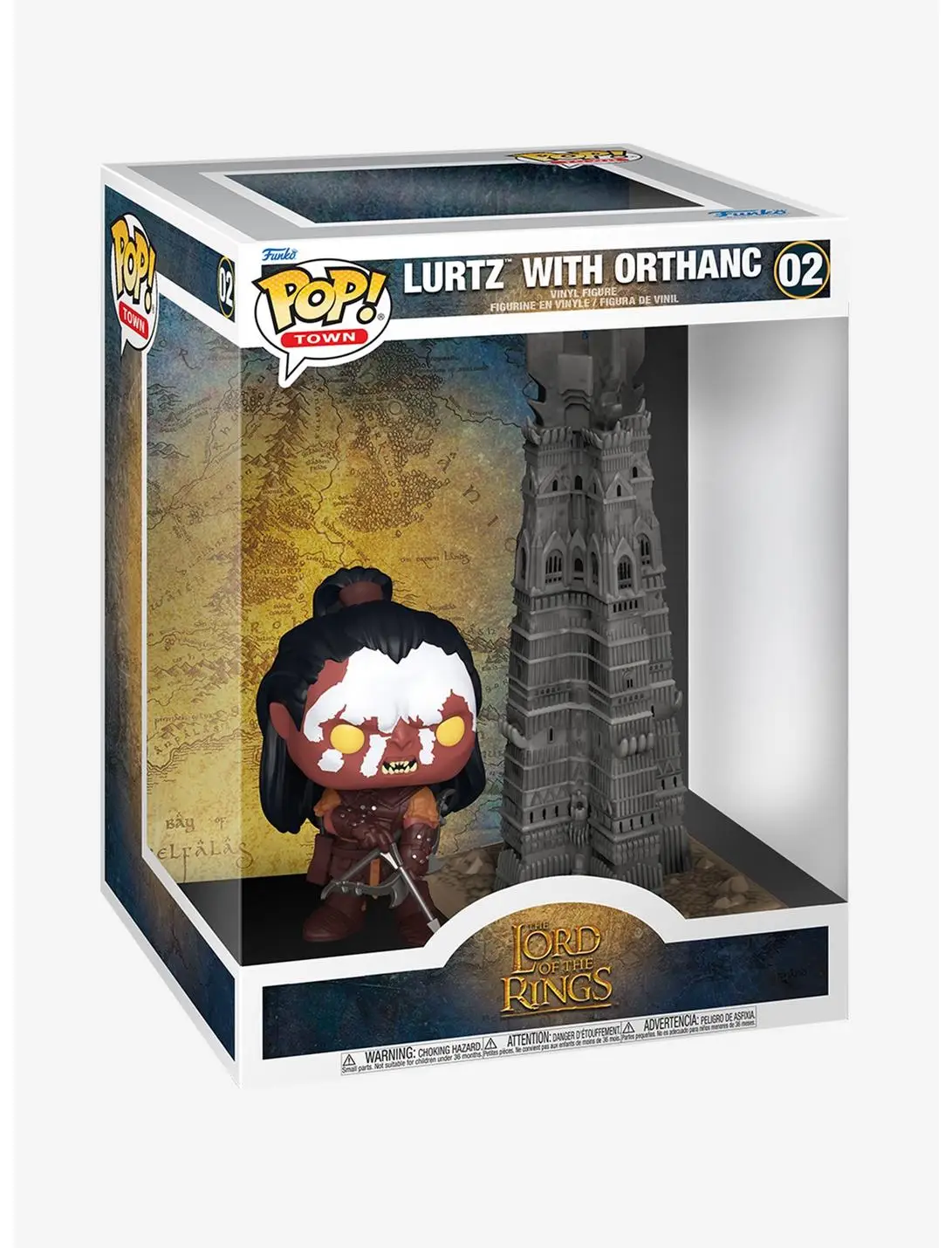 Funko Pop! Town The Lord of the Rings Lurtz With Orthanc Vinyl Figure