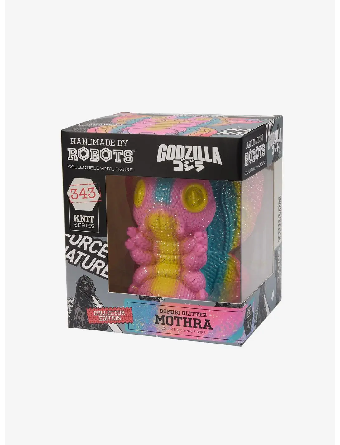 Godzilla Toho Mothra (Sofubi Spray Glitter) Handmade By Robots Vinyl Figure