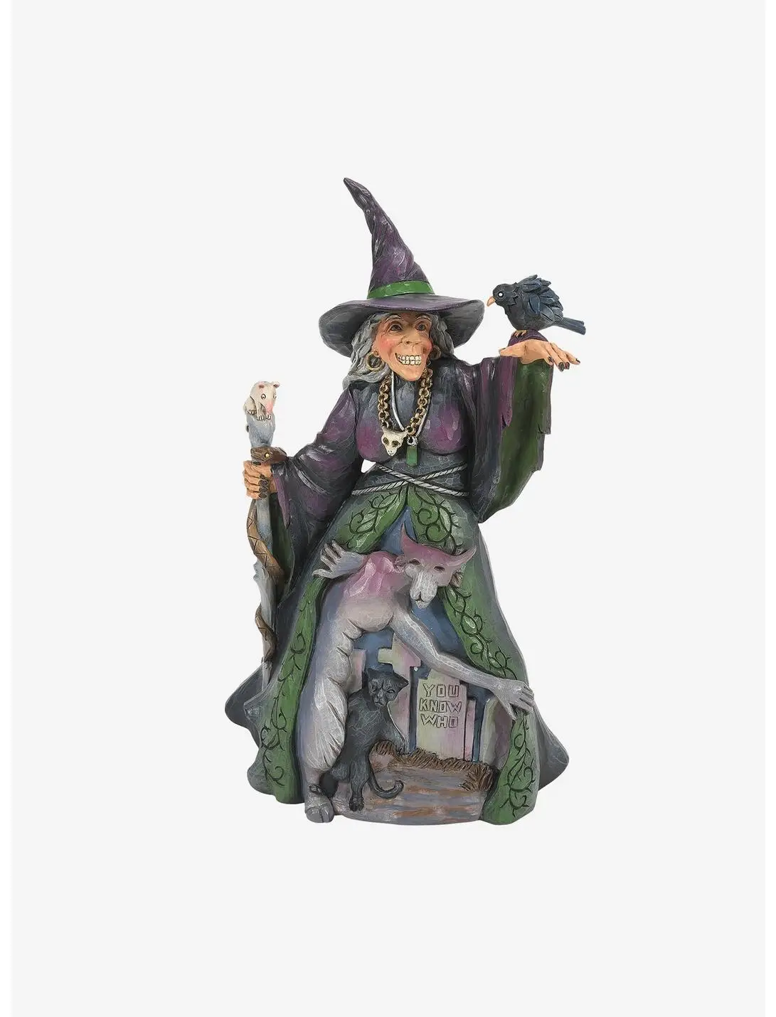 Halloween Evil Witch with Grave Figurine