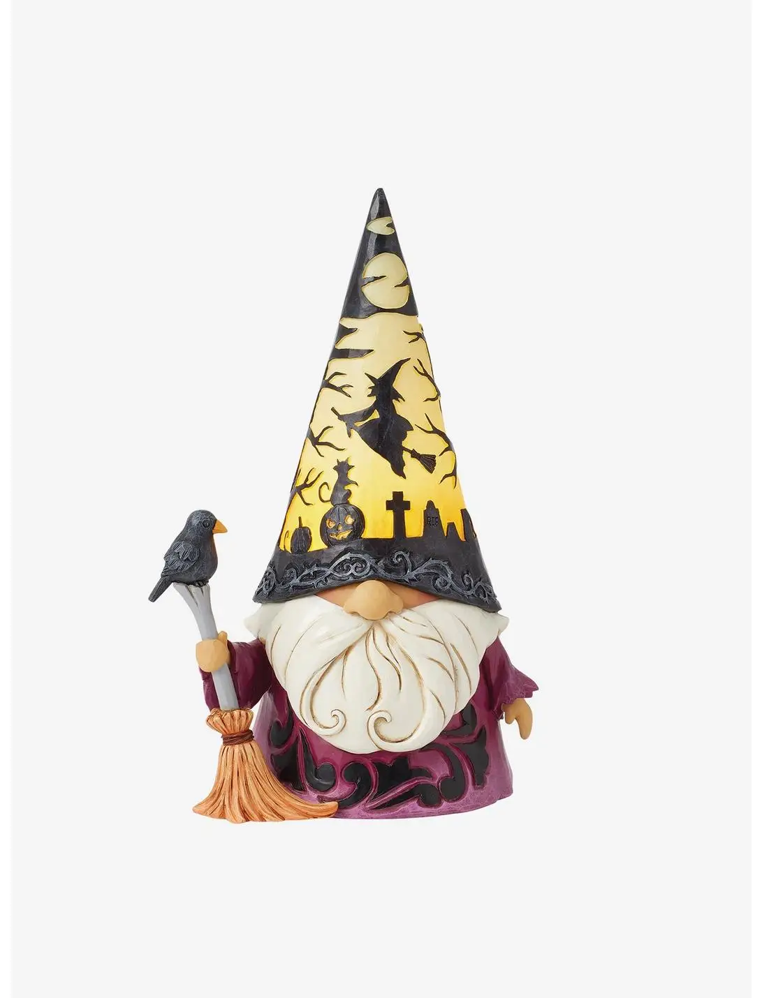 Halloween Wizard with LED Scene Figurine