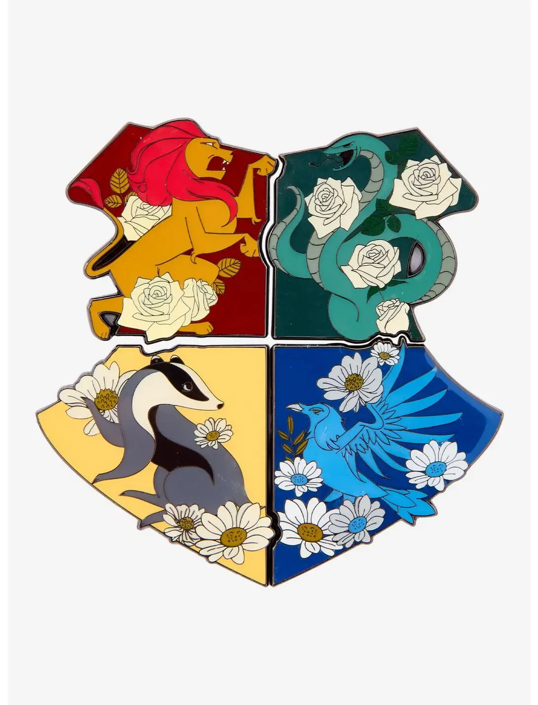 Harry Potter Hogwarts House Crest Enamel Pin Set - BoxLunch Exclusive