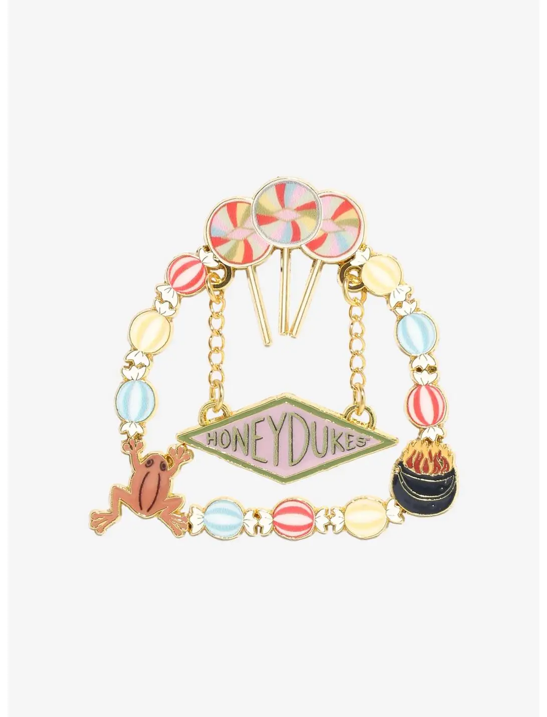 Harry Potter Honeydukes Sign Swinging Enamel Pin — BoxLunch Exclusive