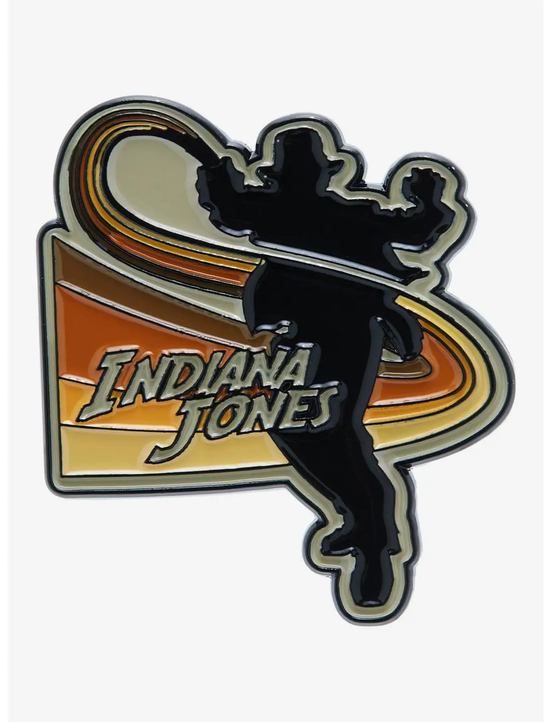 Indiana Jones Whip Silhouette Portrait Enamel Pin