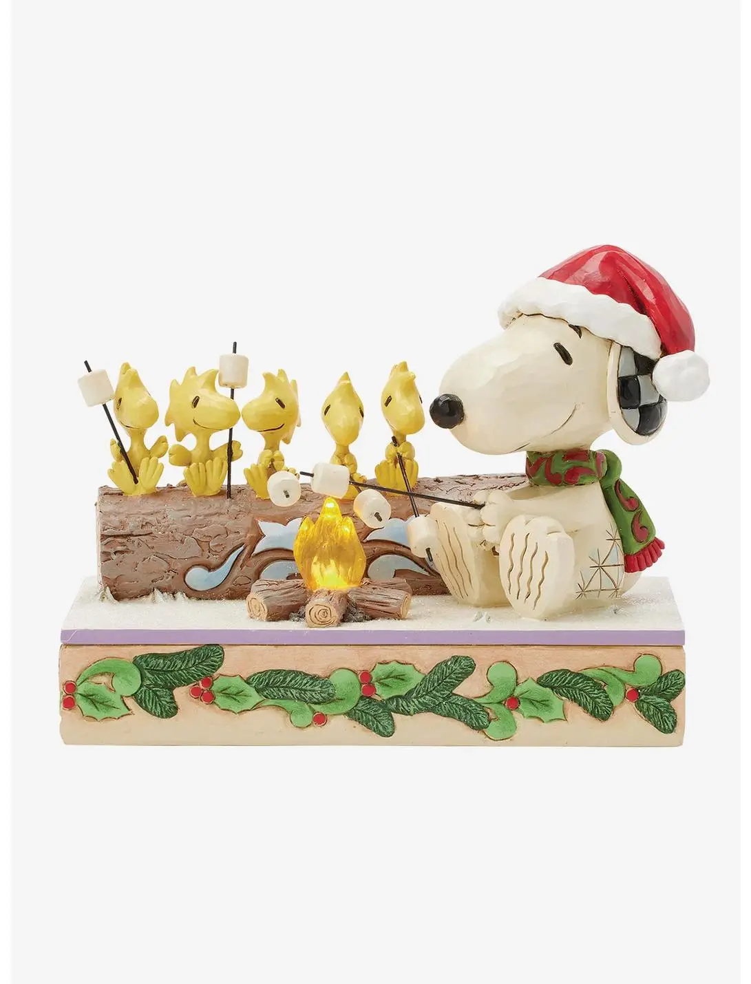 Jim Shore Peanuts Snoopy & Beagle Scouts Campfire Light-Up Figure