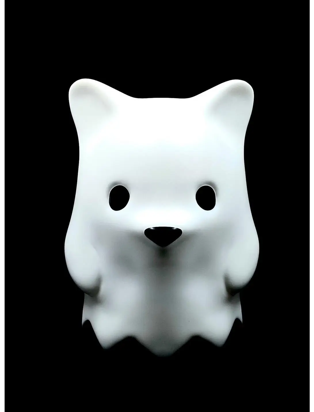 Jumbo Ghost Bear Head White Vinyl Figure