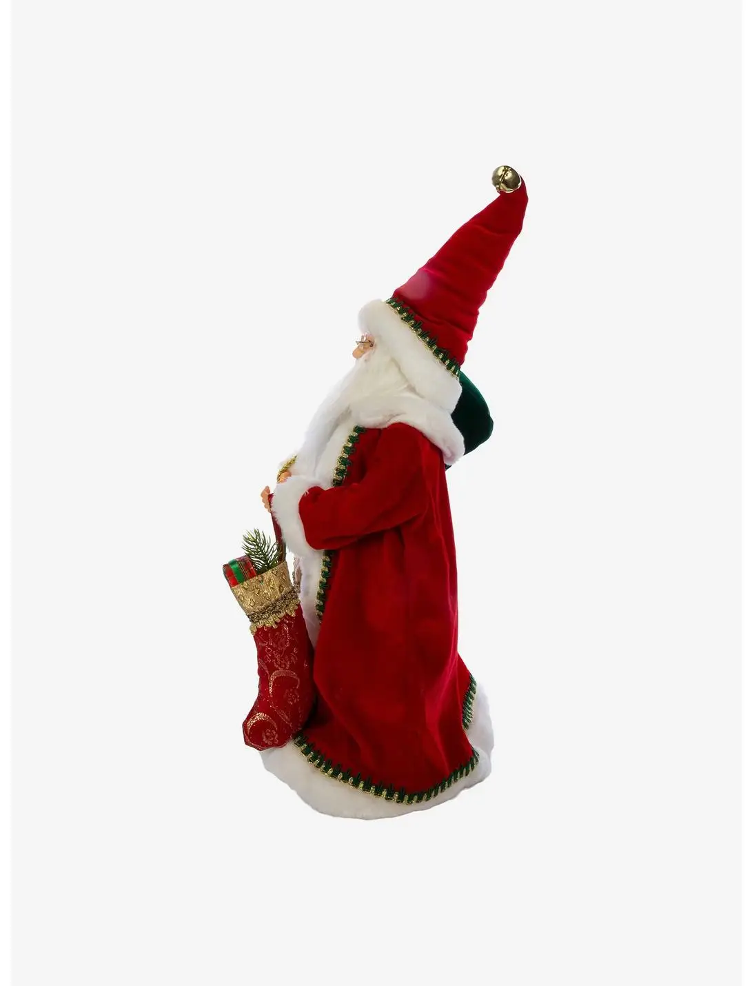 Kringle Klaus Fancy Santa with Stocking Figure