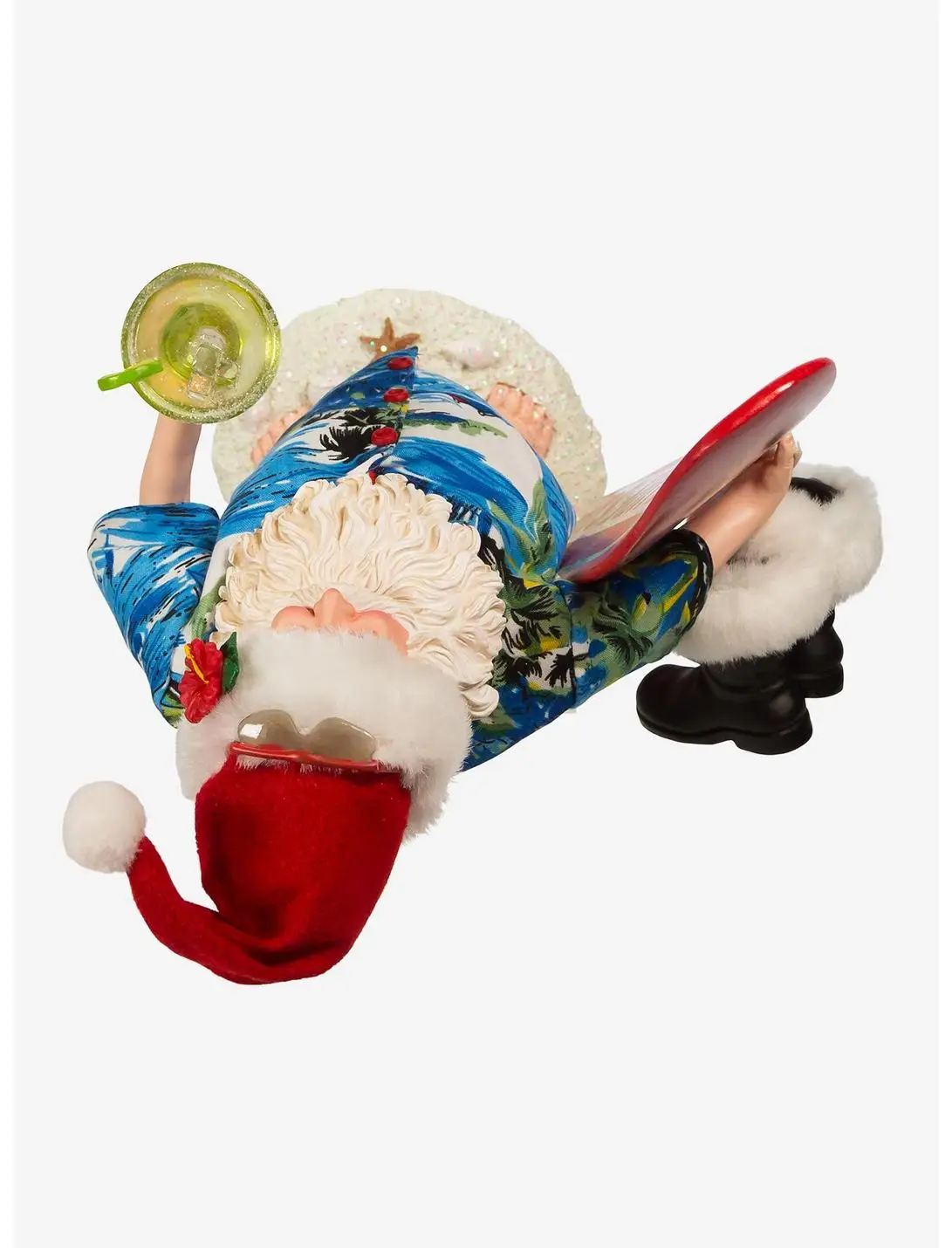 Kurt Adler Fabriche Santa with Surfboard and Drink Figure