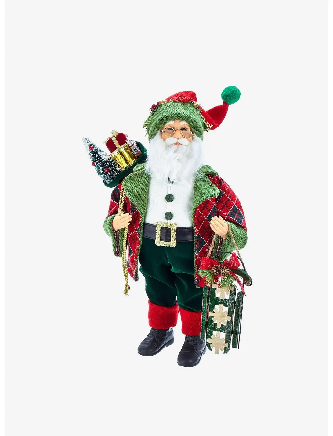 Kurt Adler Kringle Klaus Red and Green Santa Figure