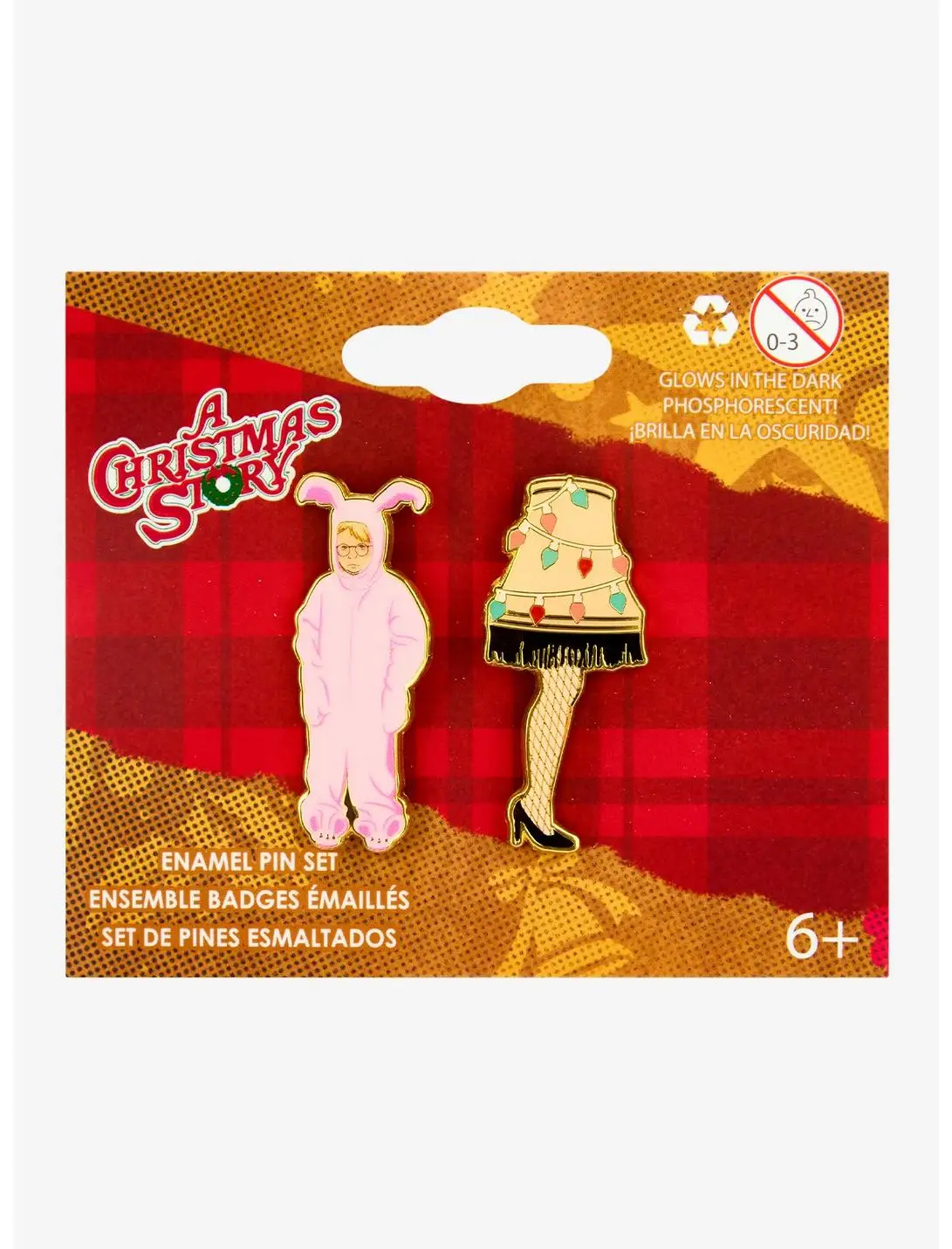 Loungefly A Christmas Story Glow-in-the-Dark Enamel Pin Set — BoxLunch Exclusive