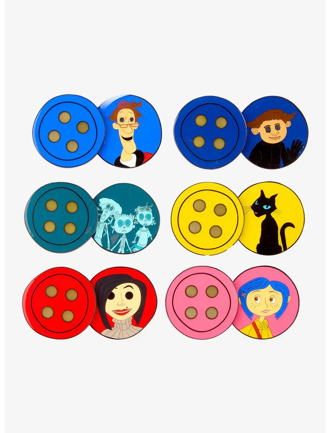 Loungefly Coraline Button Stained Glass Hinged Blind Box Enamel Pin — BoxLunch Exclusive