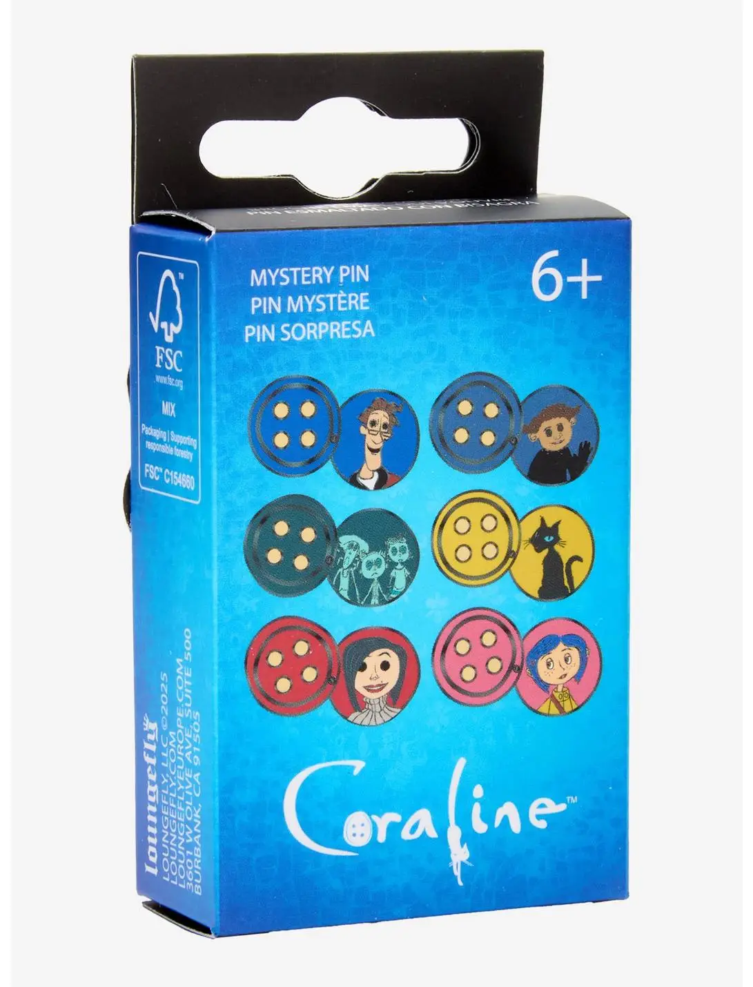 Loungefly Coraline Button Stained Glass Hinged Blind Box Enamel Pin — BoxLunch Exclusive