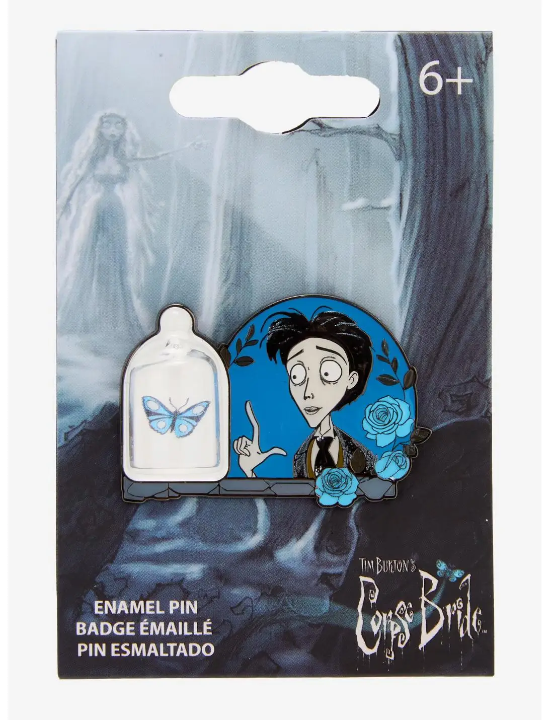 Loungefly Corpse Bride Victor & Butterfly Enamel Pin — BoxLunch Exclusive