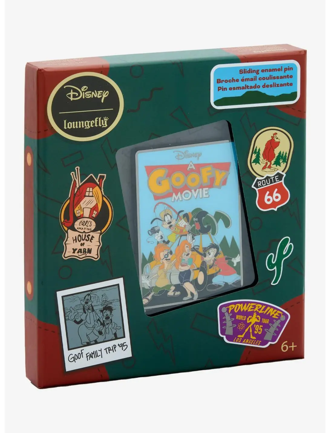 Loungefly Disney A Goofy Movie VHS Cover Sliding Limited Edition Enamel Pin - BoxLunch Exclusive