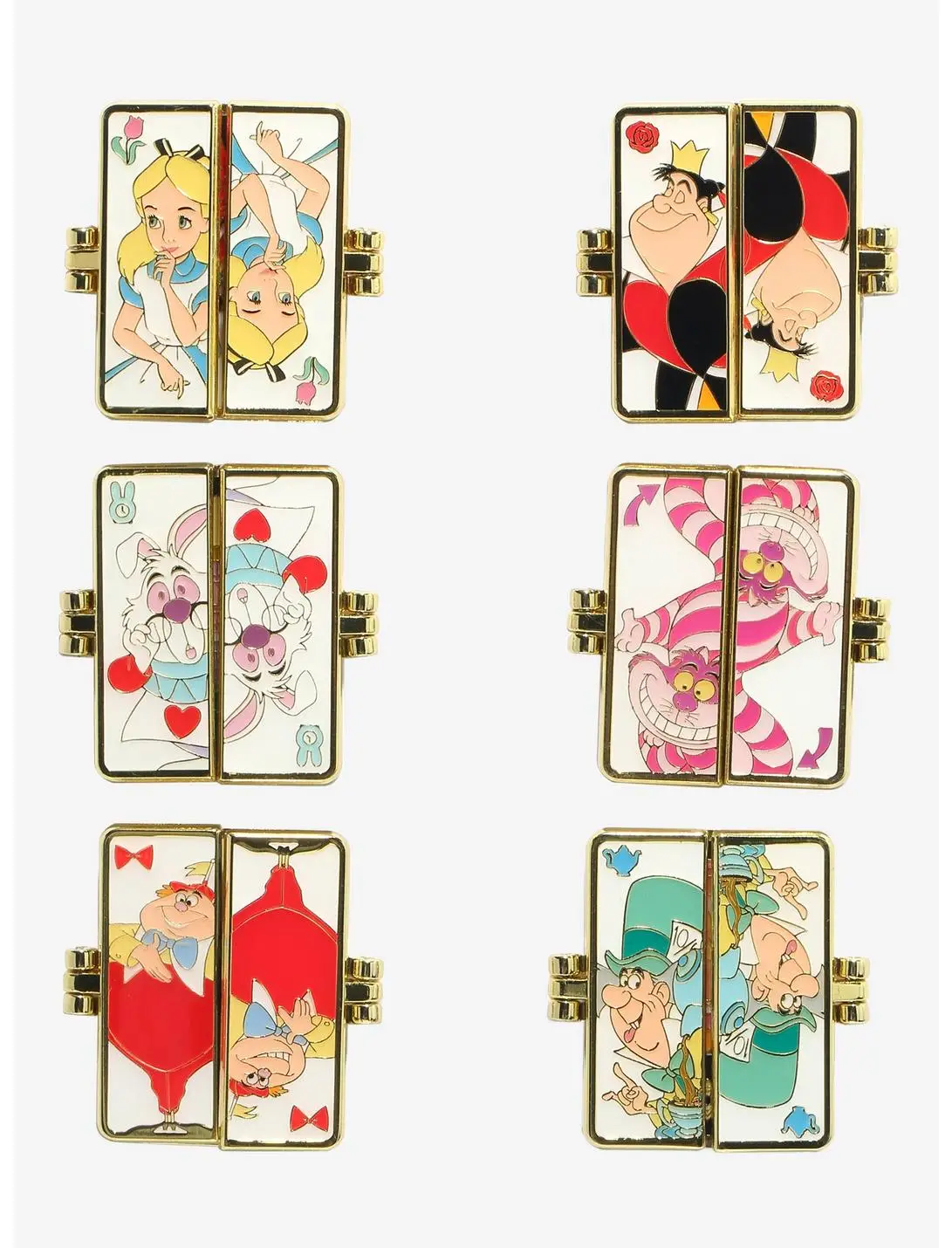Loungefly Disney Alice in Wonderland Cards Hinge Blind Box Enamel Pin
