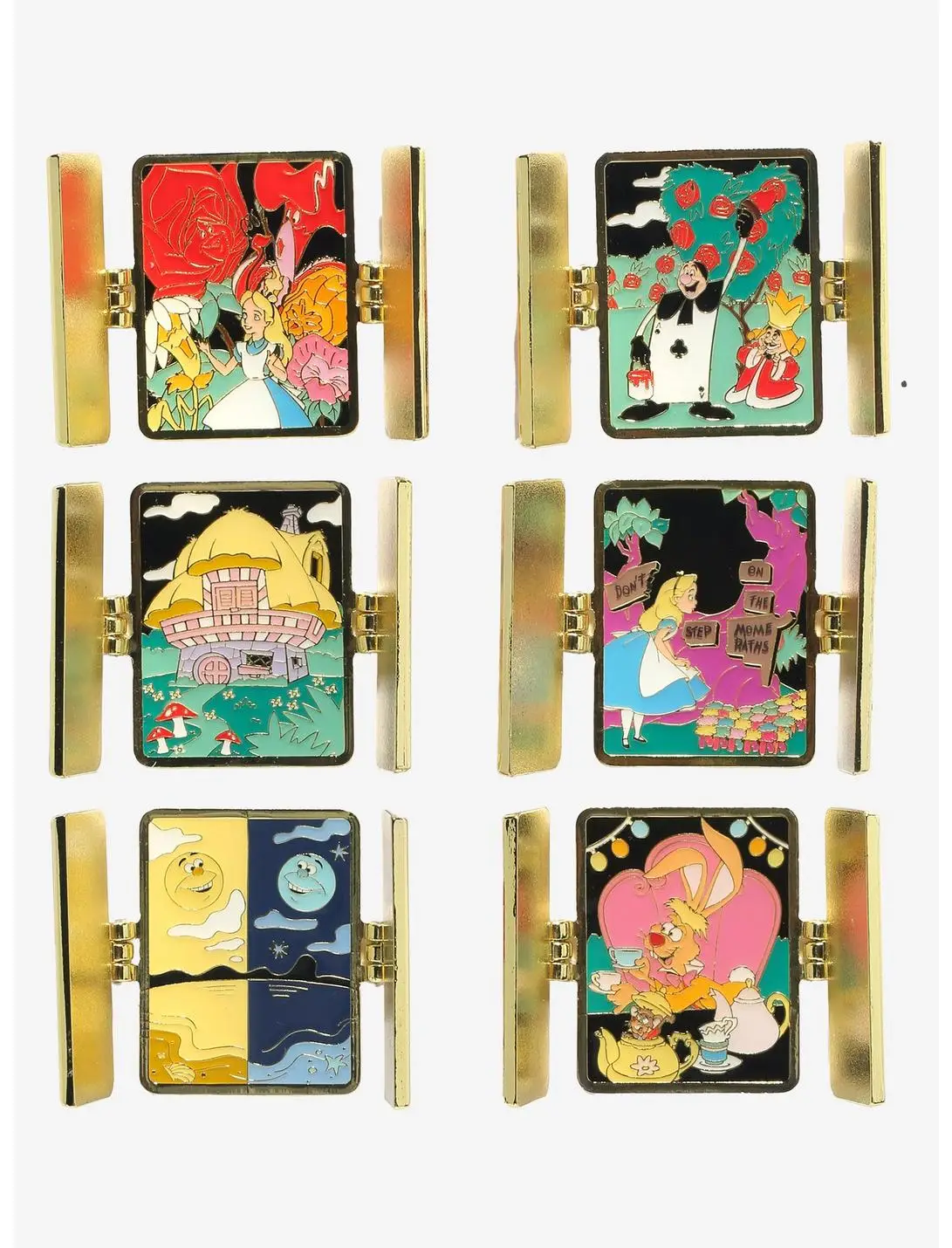 Loungefly Disney Alice in Wonderland Cards Hinge Blind Box Enamel Pin