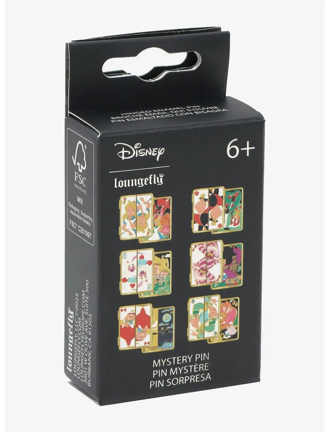 Loungefly Disney Alice in Wonderland Cards Hinge Blind Box Enamel Pin