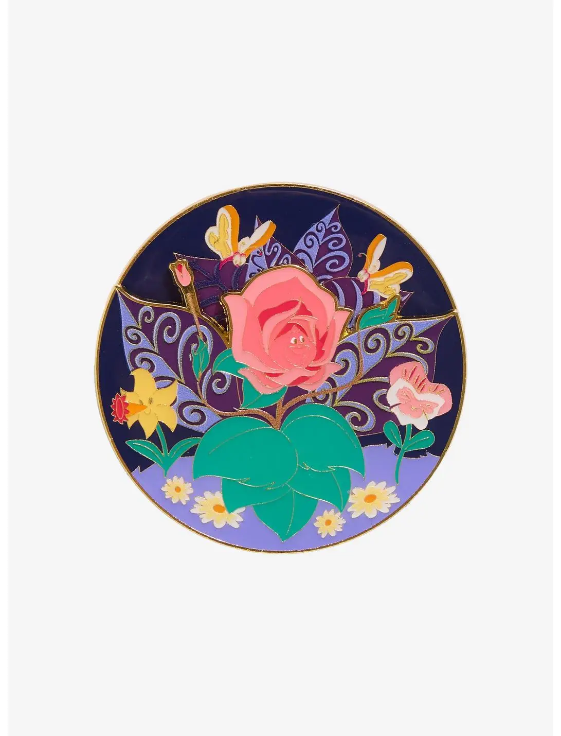 Loungefly Disney Alice in Wonderland Flowers Spinning Enamel Pin - BoxLunch Exclusive