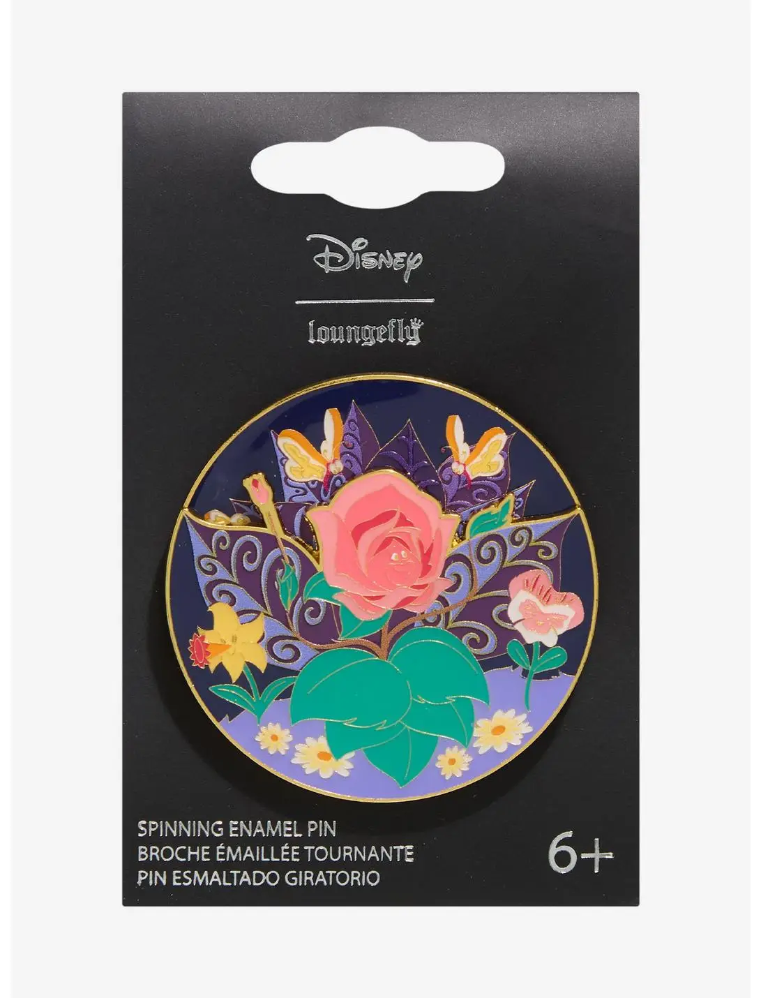 Loungefly Disney Alice in Wonderland Flowers Spinning Enamel Pin - BoxLunch Exclusive