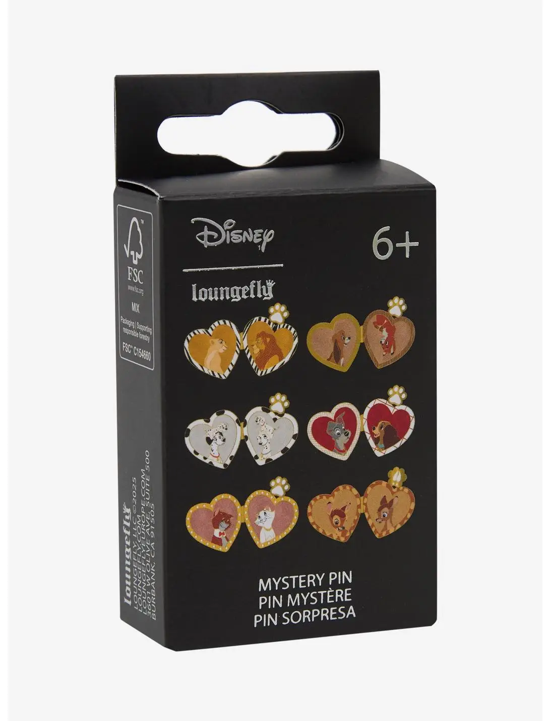 Loungefly Disney Animals Heart Locket Blind Box Enamel Pin - BoxLunch Exclusive