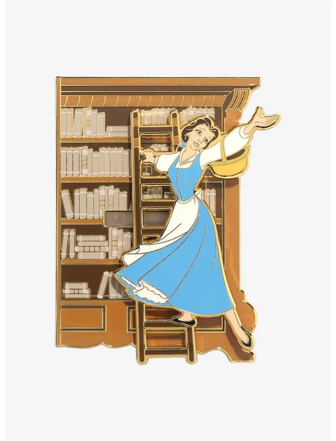 Loungefly Disney Beauty and The Beast Belle Library Sliding Enamel Pin - BoxLunch Exclusive