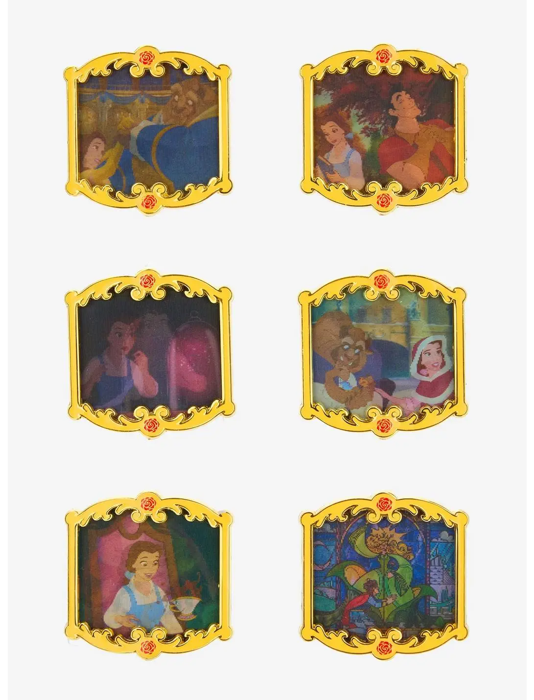 Loungefly Disney Beauty and The Beast Lenticular Scenes Blind Box Enamel Pin - BoxLunch Exclusive