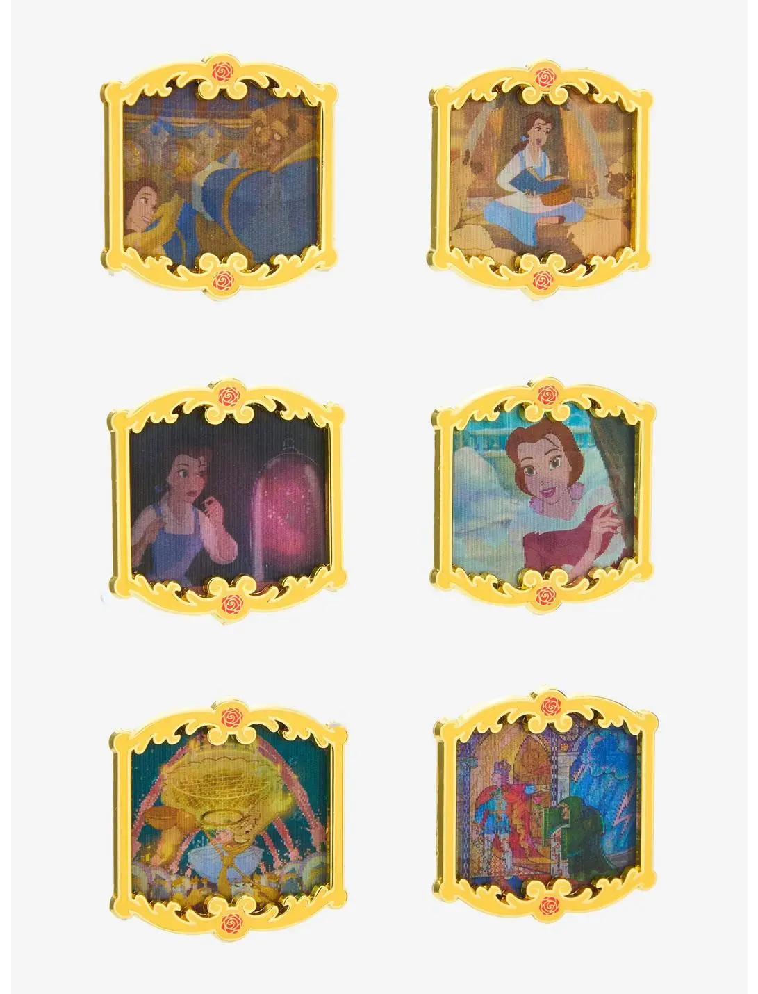 Loungefly Disney Beauty and The Beast Lenticular Scenes Blind Box Enamel Pin - BoxLunch Exclusive