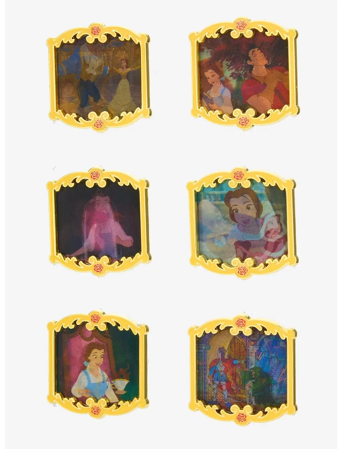 Loungefly Disney Beauty and The Beast Lenticular Scenes Blind Box Enamel Pin - BoxLunch Exclusive