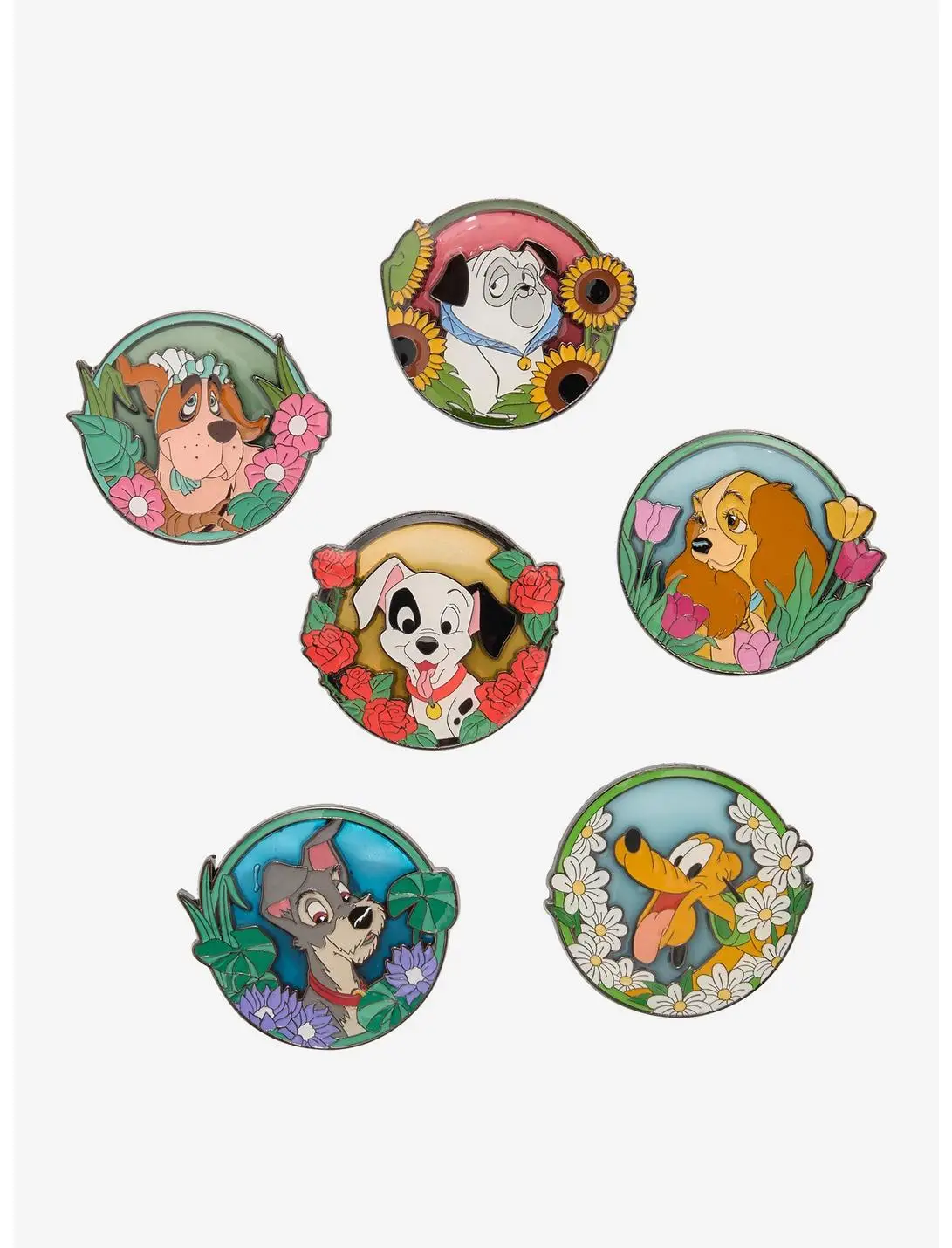 Loungefly Disney Dogs Floral Blind Box Enamel Pin — BoxLunch Exclusive