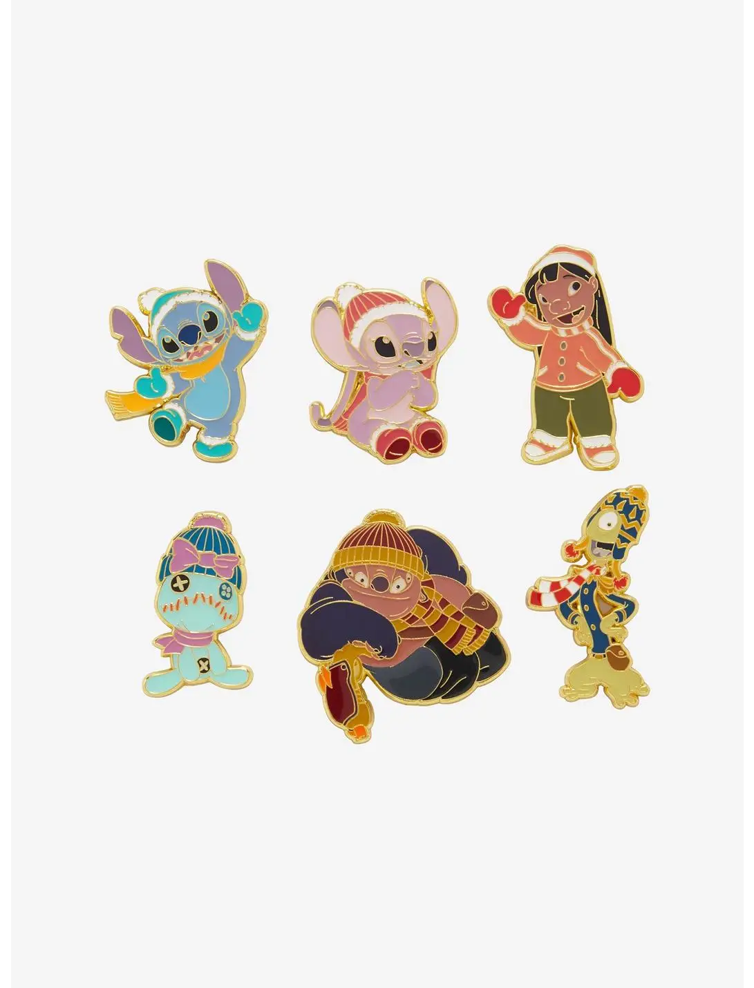 Loungefly Disney Lilo & Stitch Winter Characters Blind Box Enamel Pin - BoxLunch Exclusive