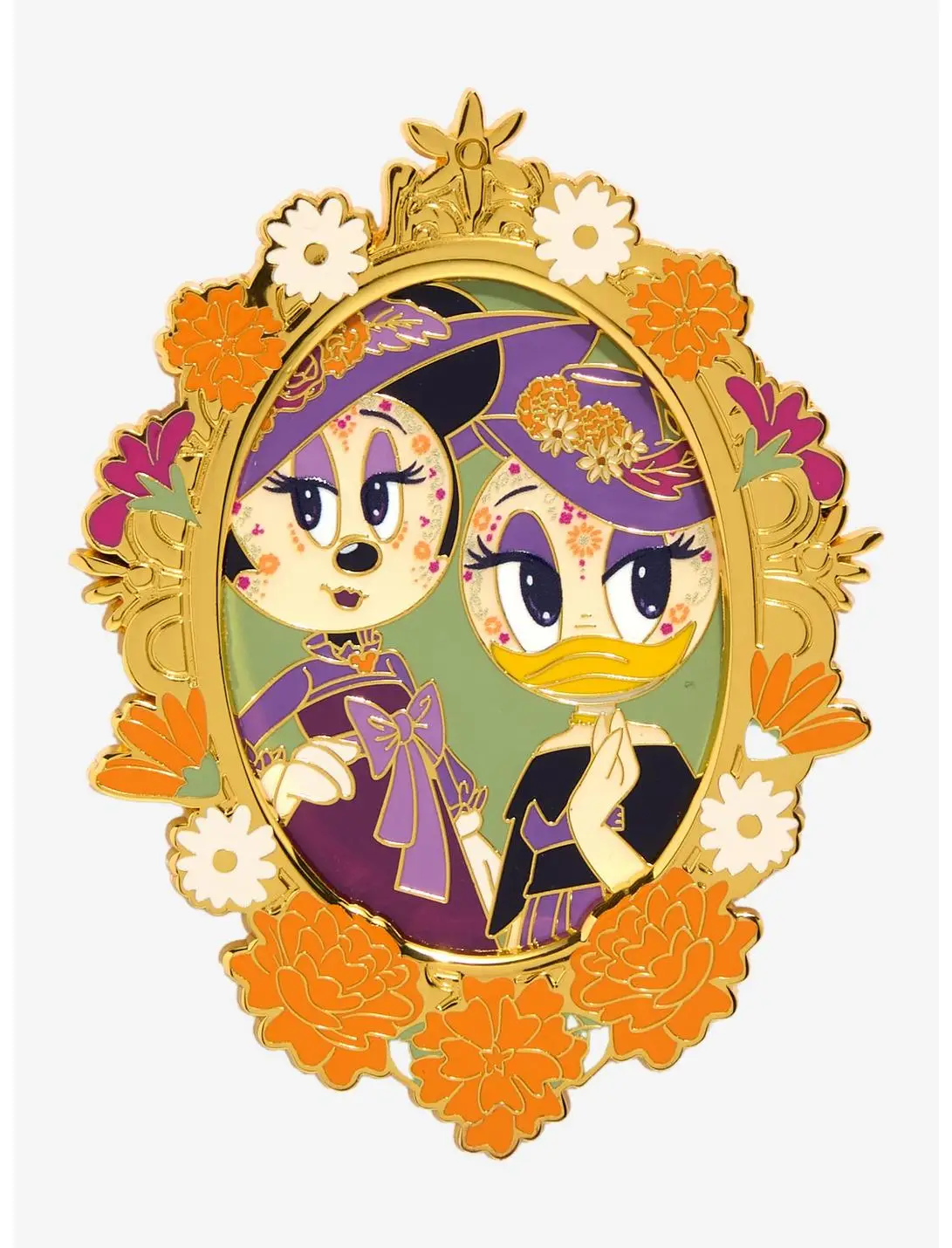Loungefly Disney Minnie & Daisy Day of the Dead Limited Edition Glow-in-The-Dark Enamel Pin — BoxLunch Exclusive