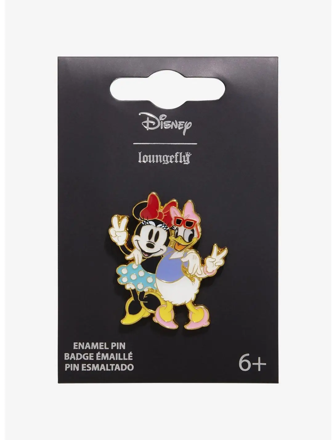 Loungefly Disney Minnie & Daisy Peace Sign Enamel Pin - BoxLunch Exclusive